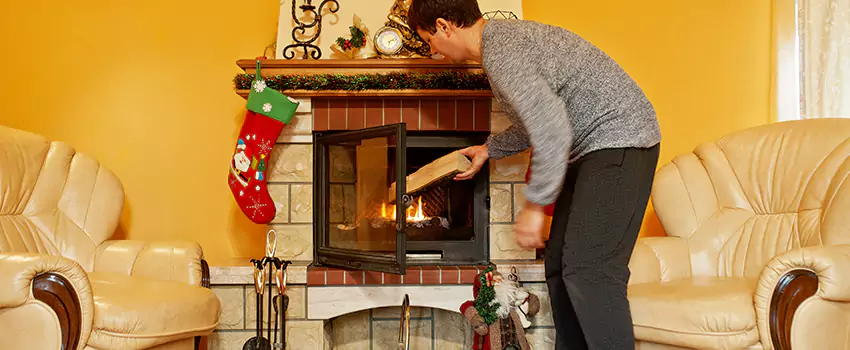 Rusted Metal Fireplace Restoration in Champaign, Illinois